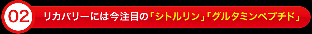 リカバリーには今注目の「シトルリン」「グルタミンペプチド」