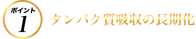 タンパク質吸収の長期化